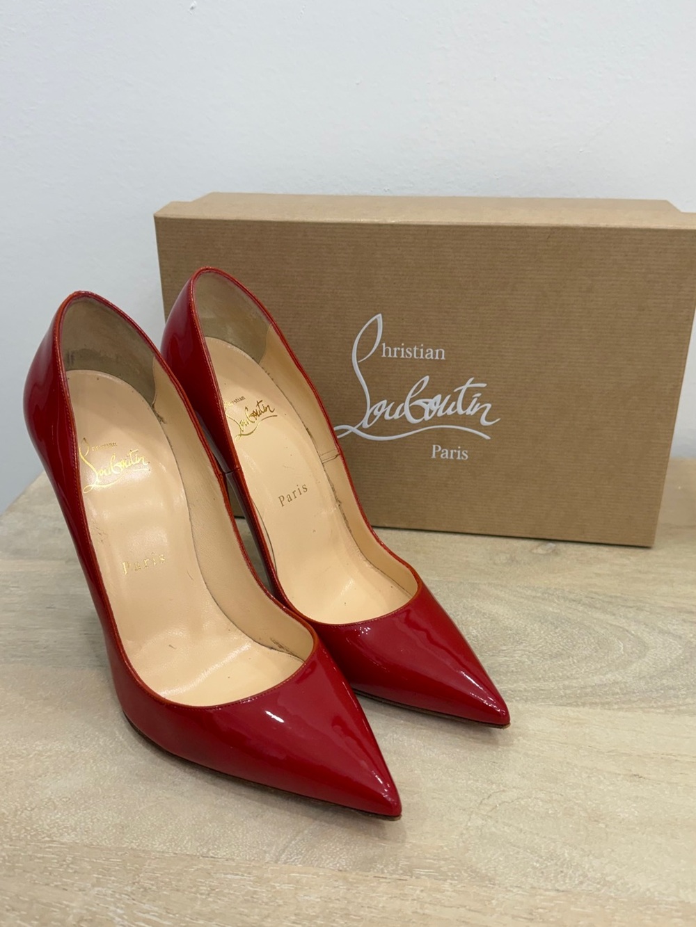 Christian Louboutin So Kate Red Patent Leather Pumps Heels 120mm w Box 38 1/2 - Picture 3 of 15